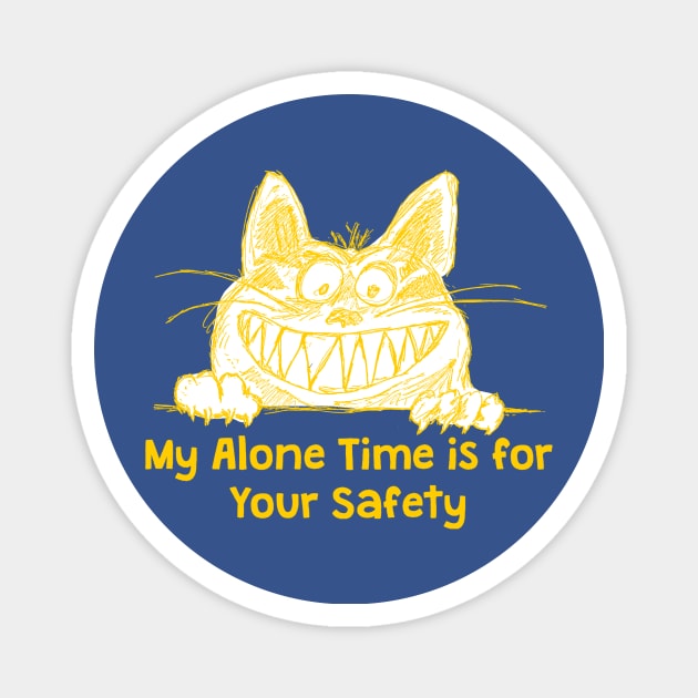 Funny Crazy Cat Humor Magnet by RaizePeace